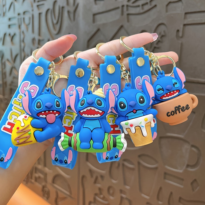 Whimsical Disney Series Lilo & Stitch Cartoon Floating Star Keychain - Cyprus