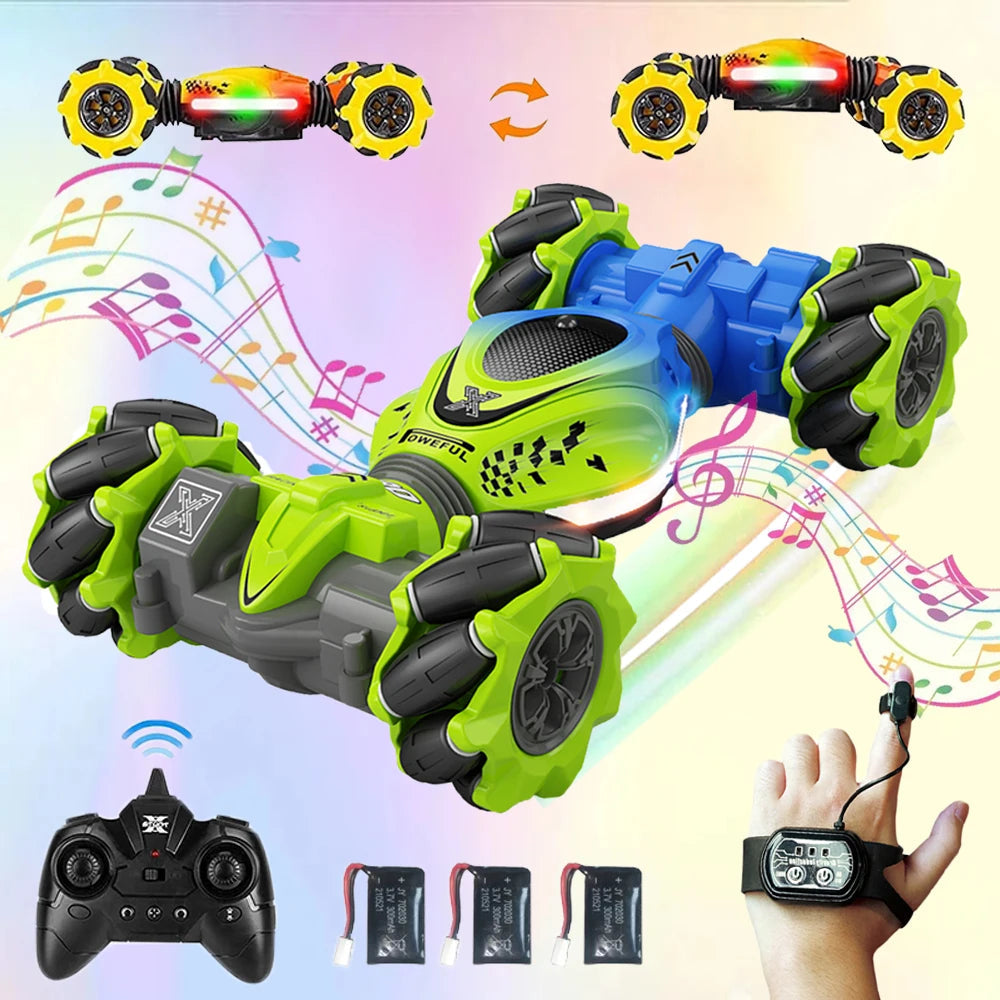 4WD RC Car Drift Stunt Car - 360 Degree Rotating Remote Control Gift D –  RCDrone Remote Control Car, Gesture Sensing Stunt Vehicle, 360° Rotating D