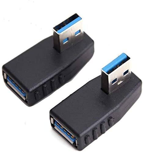 Prolunga Angolo USB Sinistro Destro Adattatore USB 2.0 Maschio A Femmina A 90 Gradi - Angolo Sinistro, Destro, Su O Giù Per Spazio Ridotto Adattatore Usb Maschio Femmina Angolato Per Spazio Stretto - Foto 4