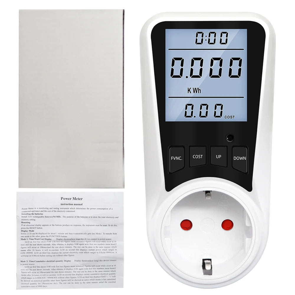 Voltmetro Digitale AC 20-500V Con Spia LED: Mini Indicatore Di Tensione Quadrato Per Macchinari (bianco)