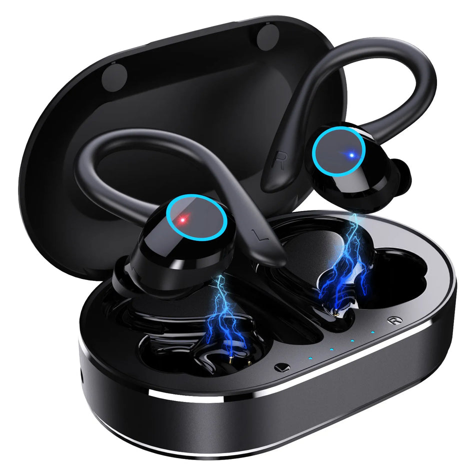🟠 Wireless 5.0 Headphone Touch Control Sports Waterproof Bluetooth Earphone HiFi 9D Bass Stereo Earphone Headset With Microphone