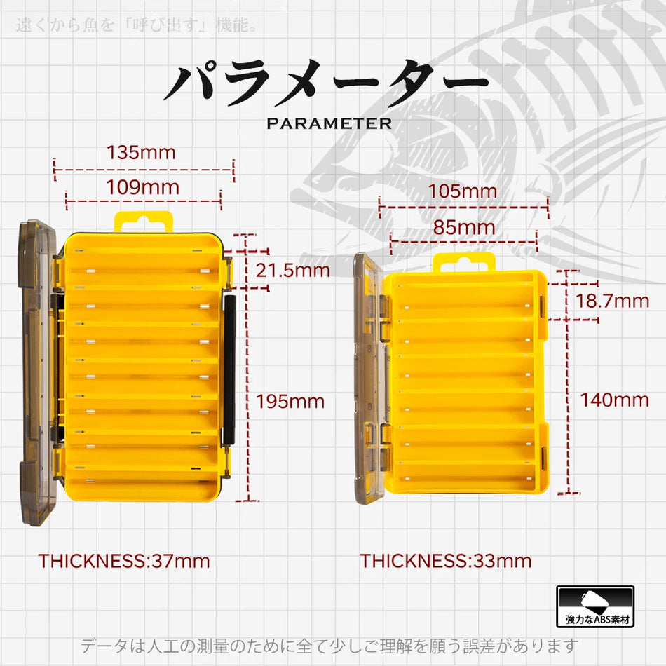 🟠 Hunthouse fishing box 14/19/27 compartments Double Layer High Strength Fishing Accessories lure Boxes storage Double