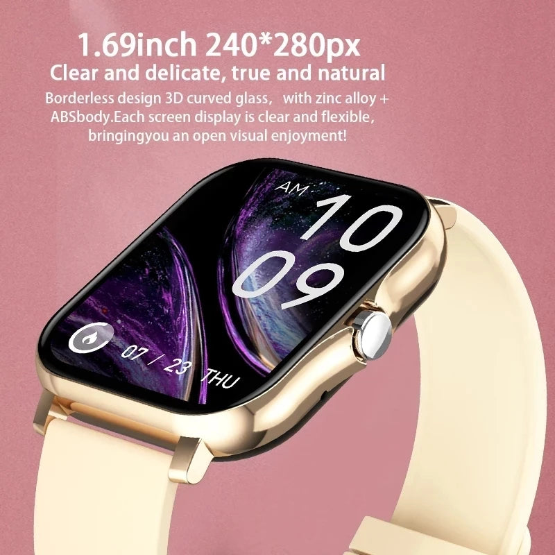 🟠 Full Touch Sport Smart Watch Men Women Heart Rate Fitness Tracker Bluetooth call Smartwatch wristwatch GTS 2 P8 plus watch+Box