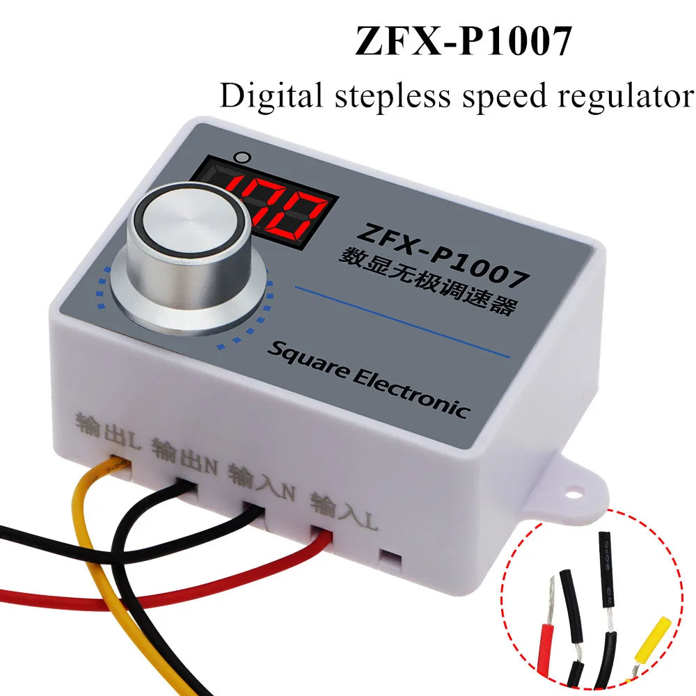 ZFX-P1007 Speed Controller Waterproof 500W Digital Infinite Speed