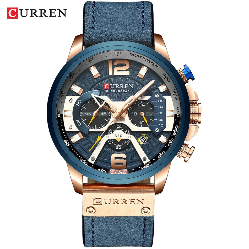 Relogio Masculino 2021 Mens Watches Top Brand Luxury Men Military Sport Wristwatch Leather Quartz Watch erkek saat Curren 8329