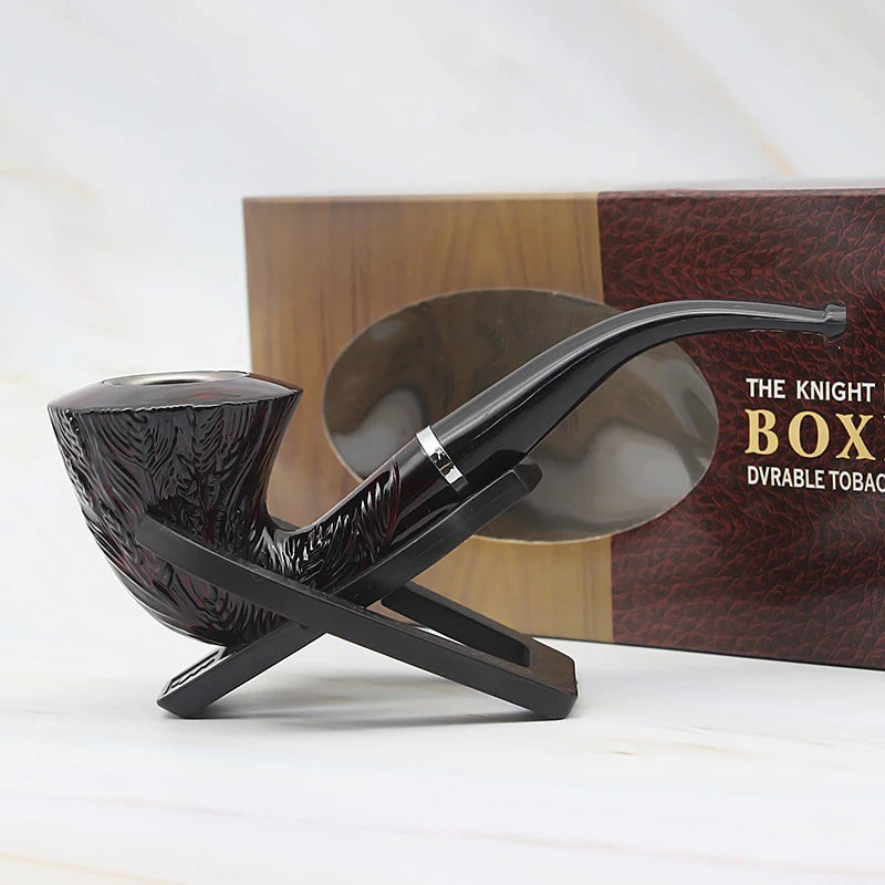 Classic Curved engraving Pipe Chimney Filter Smoking Pipes Tobacco Pipe  Cigar Narguile Grinder Smoke Mouthpiece – InterCyprus Trading Ltd