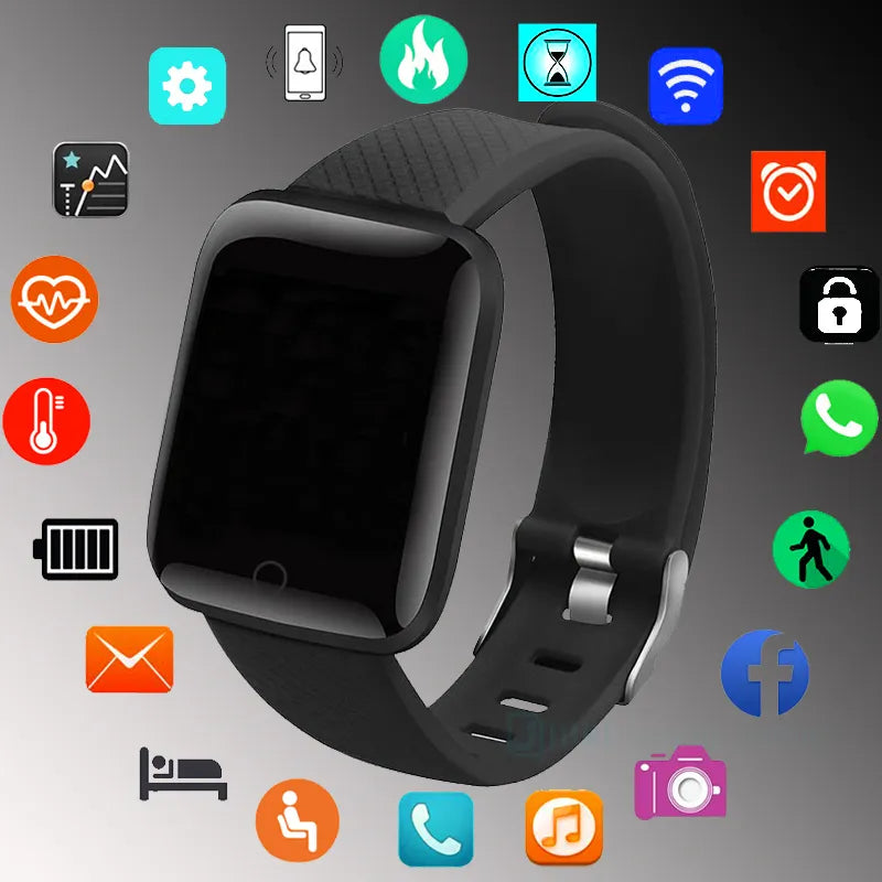 🟠 Silicone Sport Smart Watch Men Women Kids Fitness Watches Bracelet Electronics Smart Clock For Android iOS Waterproof Smartwatch