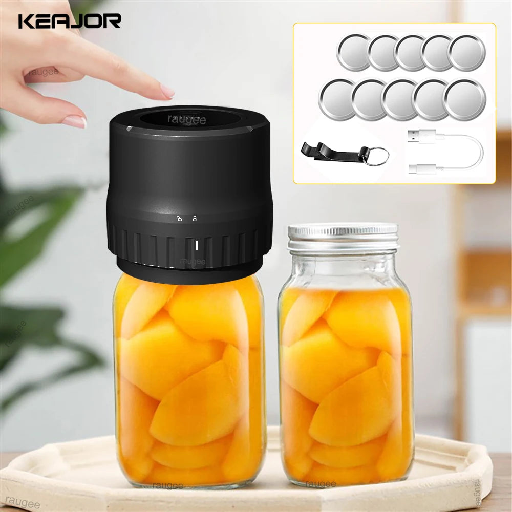 Elektrische Pot Vacuüm Sealer Draadloze Pot Vacuüm Sealing Kit Automatic Jar Vacuum Sealing Kit For Wide Regular Mouth Elektrische Pot Vacuüm Sealer Draadloze Pot Vacuüm Sealing Kit Automatic Jar Vacuum Sealing Kit For Wide Regular Mouth