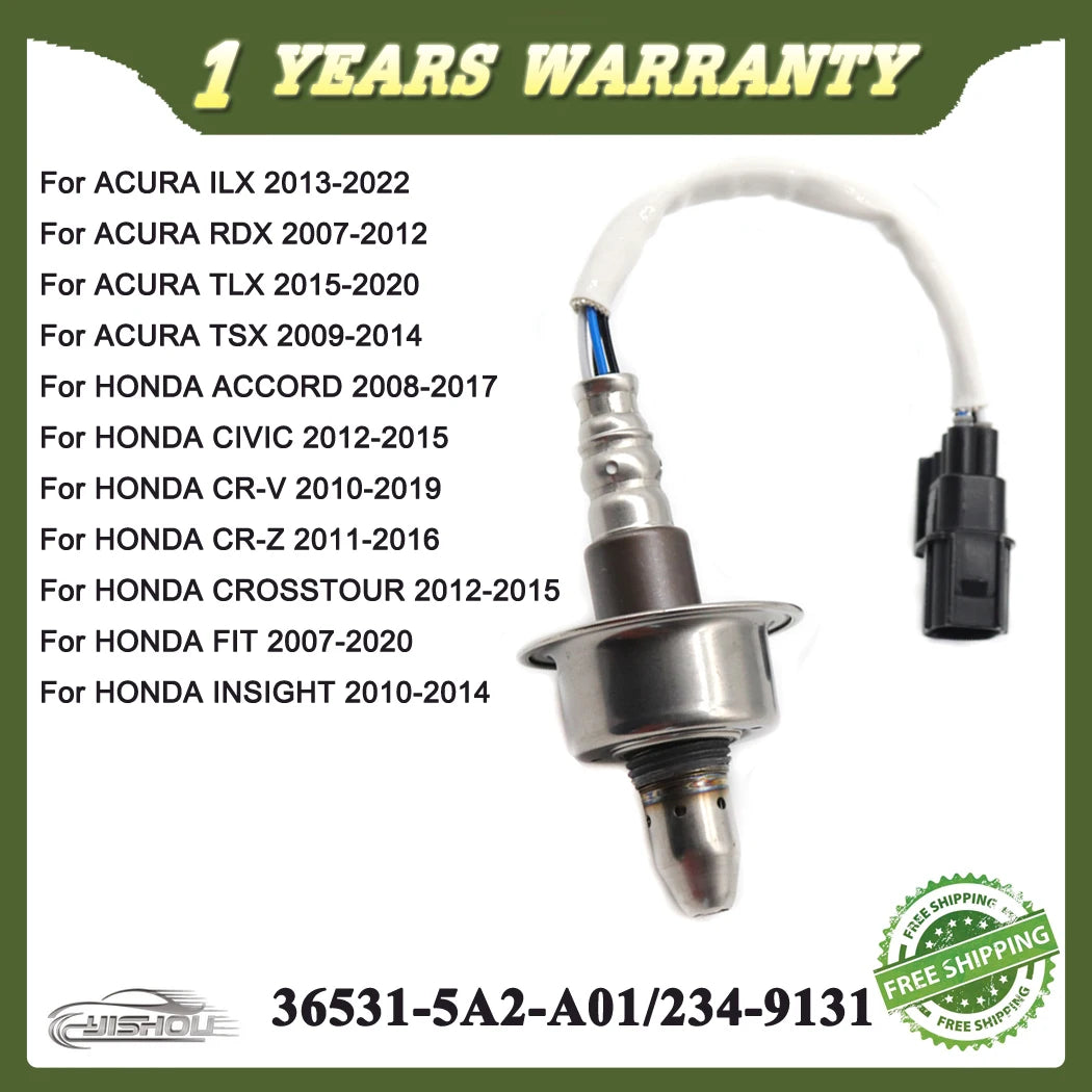 Upstream Oxygen Sensor For Acura & Honda – Accord, Odyssey, Pilot, RDX, TL, TSX, Crosstour – 1-Year Warranty