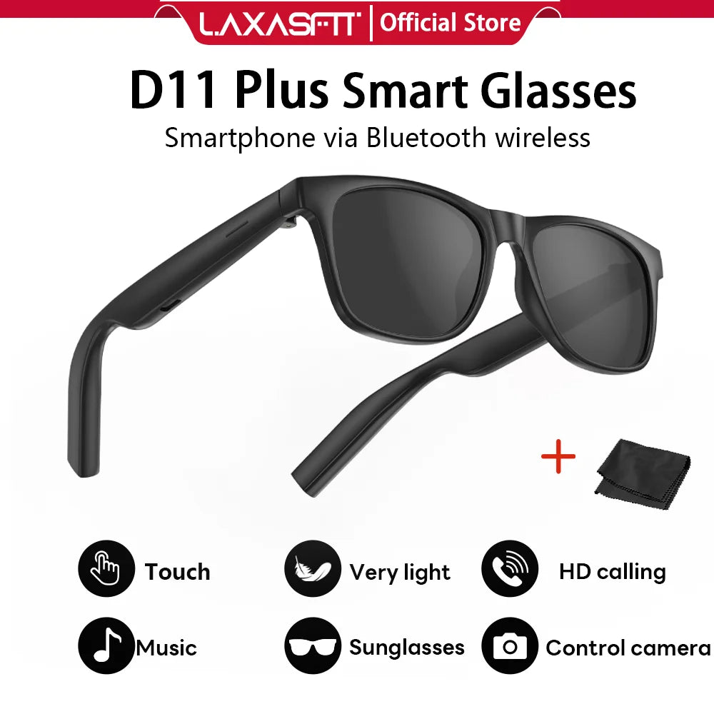 Occhiali Intelligenti Bluetooth 5.0 Tlily E13 – Chiamate E Musica Con Design Trasparente E Nero