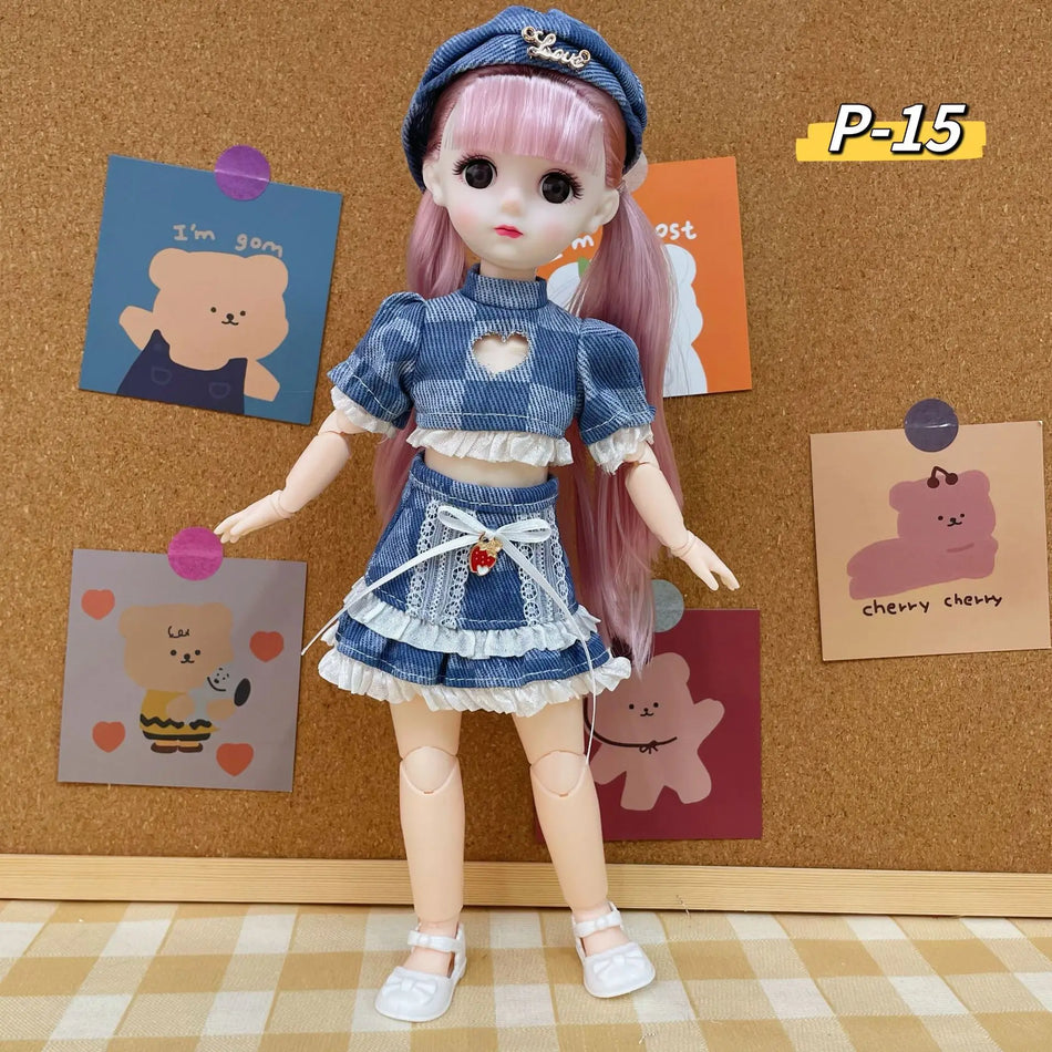 12 Inch Toys Bjd Anime Doll Dollhouse Accessories Kids Girls Skirt Hat Headdress With Clothes 30 CM 4 To 16 Years Dress Up Gifts