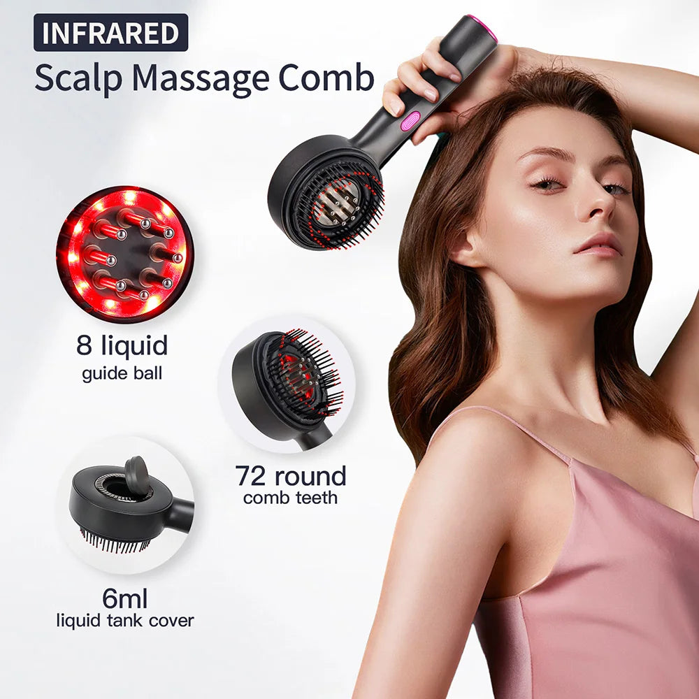 Electric Vibration Massage Comb Red Light Therapy Hair Growth Massage Scalp  Brush Anti Hair Loss Liquid Oil Applicator Hair Care – InterCyprus Trading  Ltd