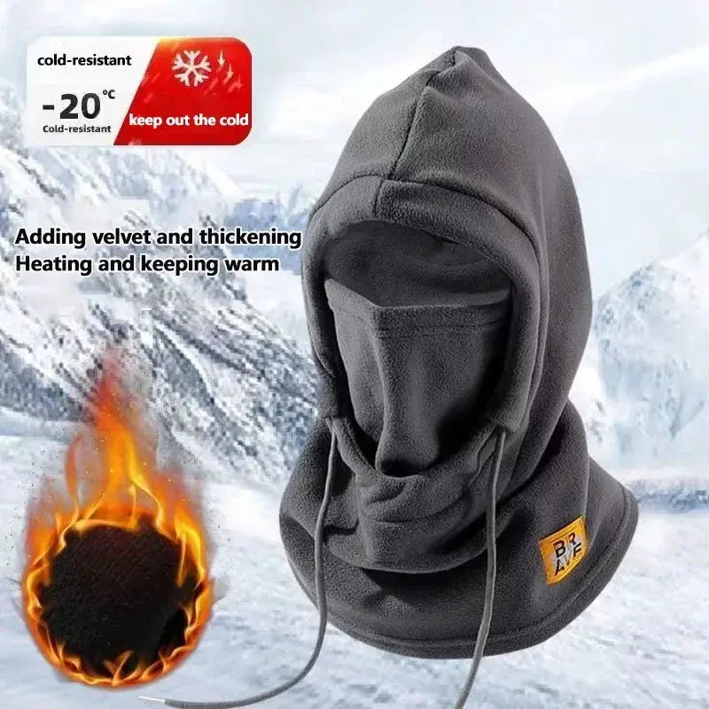 thumbnail interactive-video image 1 of Winter Windproof Thermal Fleece Neck Mask – Ski Balaclava Hood Full Face Cover 1 of 6