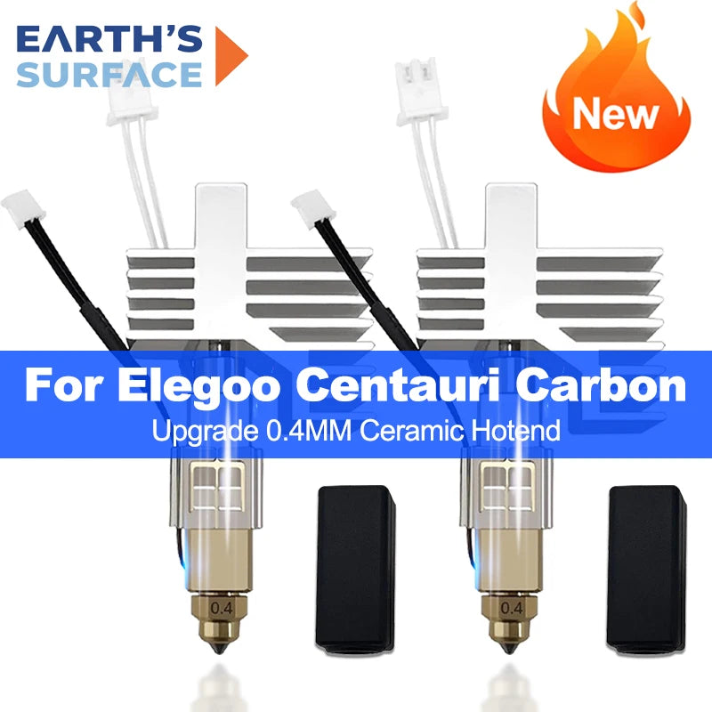 2 stuks 0,4 mm keramische hotend voor Centauri Carbon Print Head 2 stuks 0,4 mm keramische hotend voor Centauri Carbon Print Head