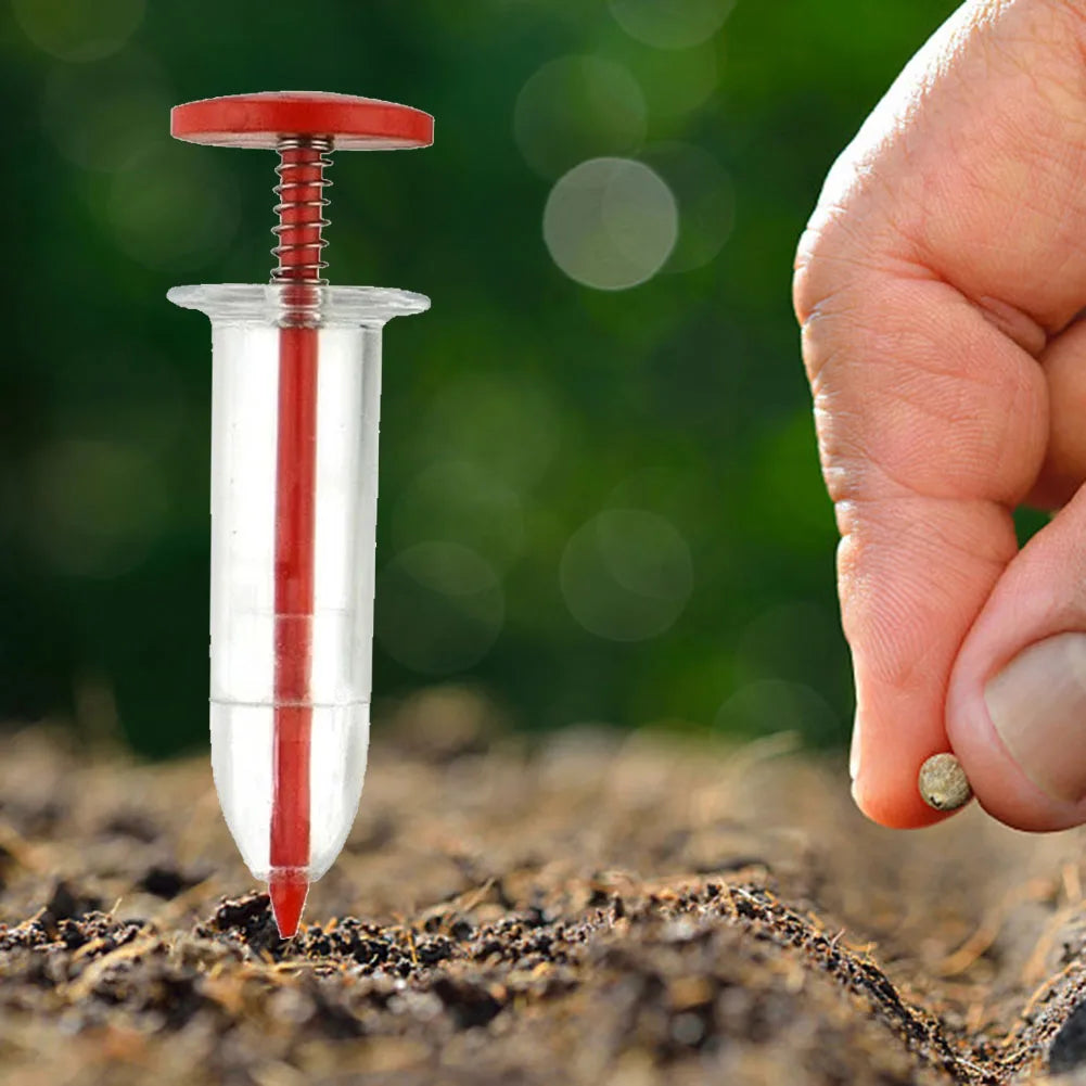 hand held seed planter Syringe Seeder Manual Sower Seed Spreader Plastic Handheld Seed Planter Hand Seeder Garden Seeding Dispenser Gardening Supplies – InterCyprus Trading Ltd