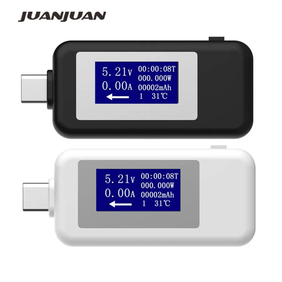 USB Power Capacity Tester Current Meter USB Voltmeter Ammeter Power Capacity Tester - LCD Battery Current Meter Detector LCD Battery Current Tester