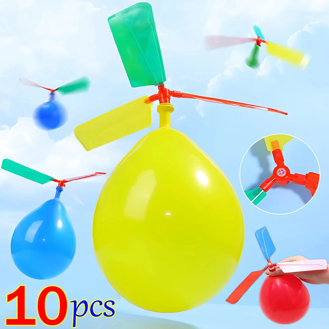 Helicóptero de globo de aire de 3 piezas, divertido helicóptero volador portátil al aire libre para niños, fita de cumpleaños, juego del día del niño - AliExprs 26