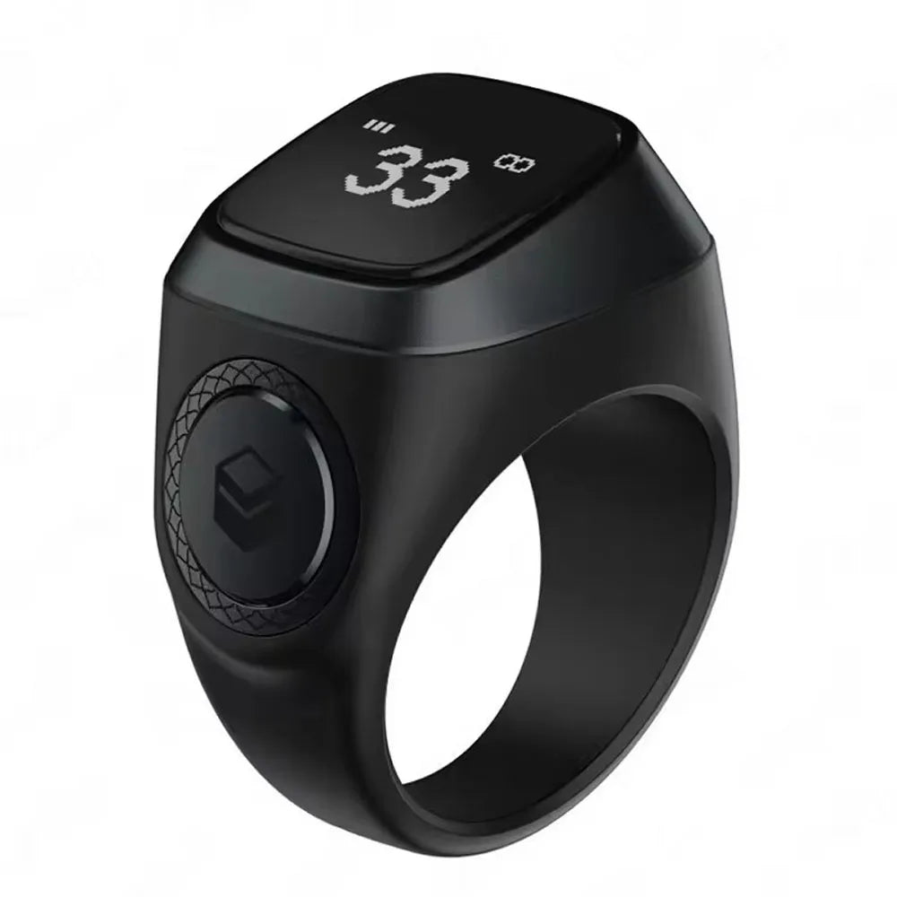 Iqibla Smart Tasbih Tally Counter Per Musulmani Zikr Ring Digal Tasbeeh 5 Preghiera Tempo Di Vibrazione Promemoria Anello Di Lode Intelligente - Foto 3