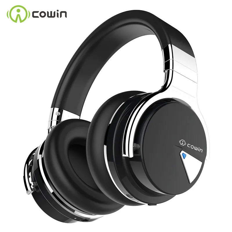 COWIN E7[Upgraded] Active Noise Cancelling Wireless Bluetooth Headphones Deep Bass Bluetooth 5.0 Headset with Mic 30H Playtime