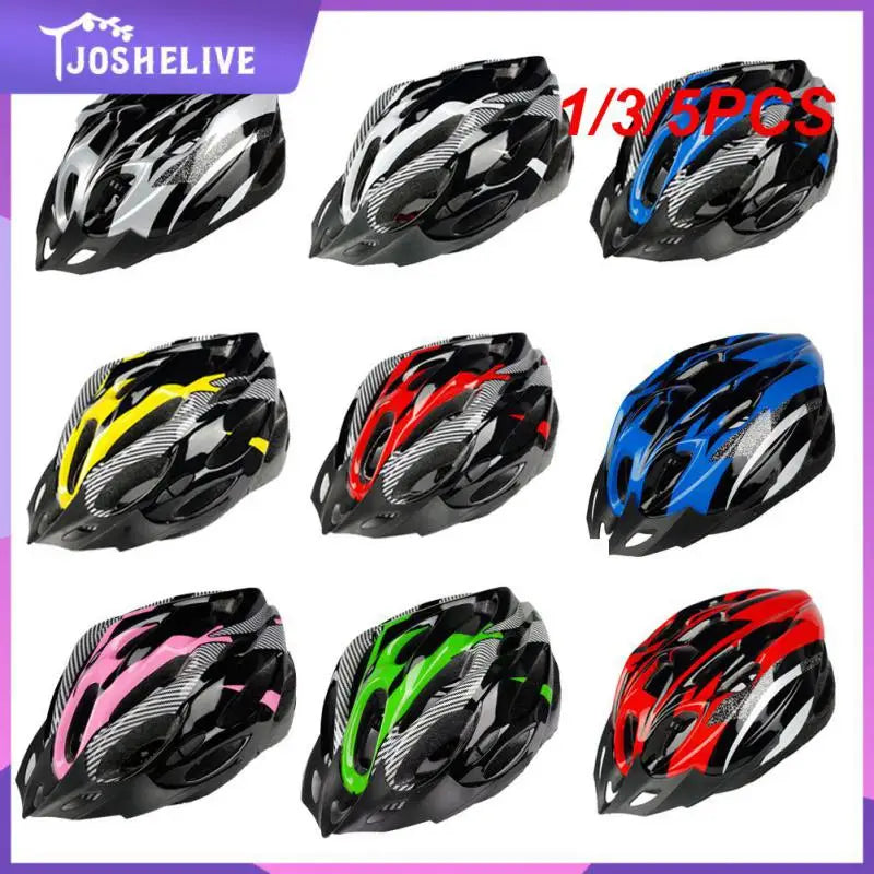🟠 1/3/5PCS Outdoor Sports Cycling Split Helmet Mountain Bike Racing Carbon Fiber Riding Safety Helmet with Adjustment Knob