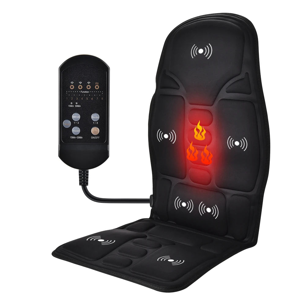 Electric Heating Vibrating Back Massage for Car Chair Office Lumbar Neck Pain Relief Vibration Cushion Shoulder Back Massage Mat InterCyprus Trading Ltd Electric Heating Vibrating Back Massage for Car Chair Office Lumbar Neck Pain Relief Vibration Cushion Shoulder Back Massage Mat InterCyprus Trading Ltd