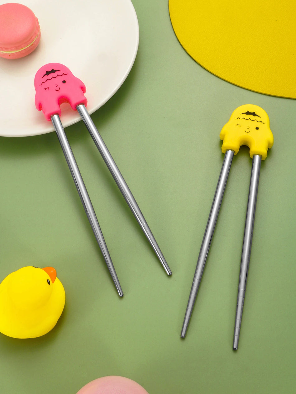 🟠 1pc Cartoon practice special dining chopsticks chopsticks children beginners removable recycling