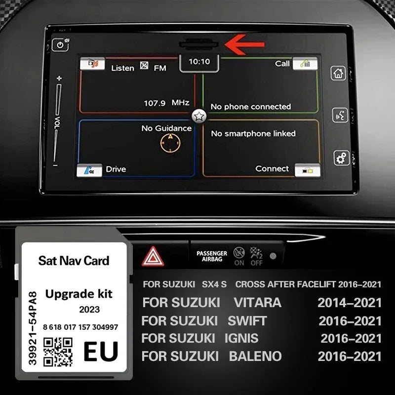 カーナビ Suzuki Navigation CN-RZ765W 2023map 16GB Map SD GPS Navigation Card for Suzuki SLDA 2023 Newest Update
