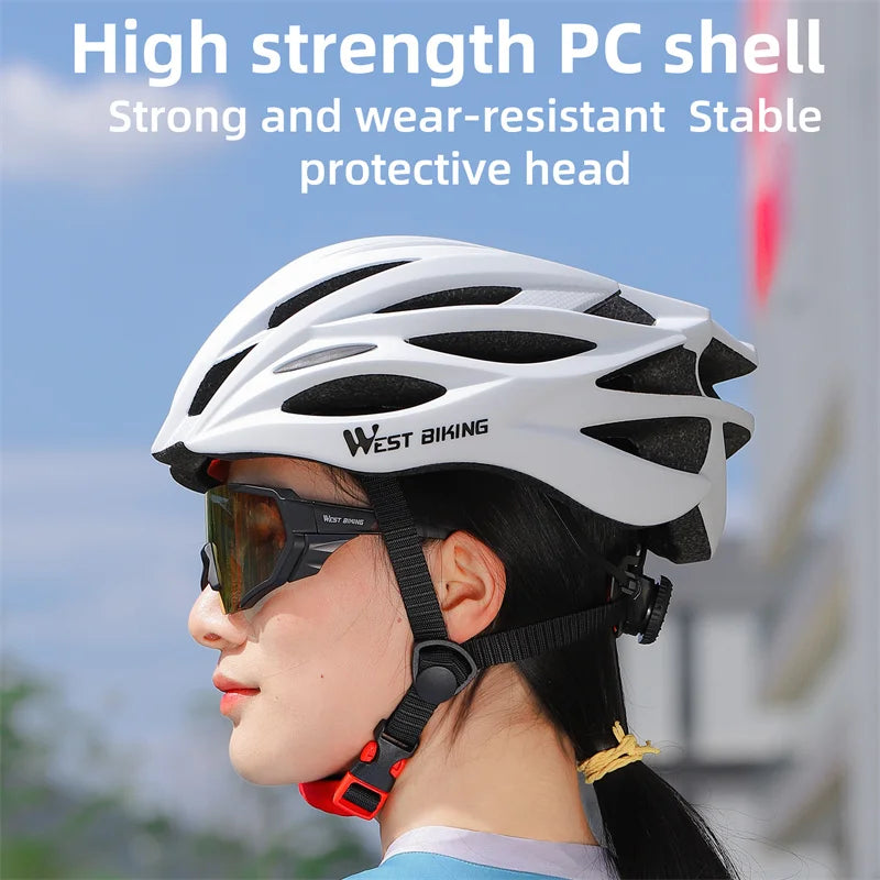 WEST BIKING Bike Helmet Ultralight Aviation Hard Hat Capacete Ciclismo Cycling Helmet Unisex Cycling Outdoor Mountain Road