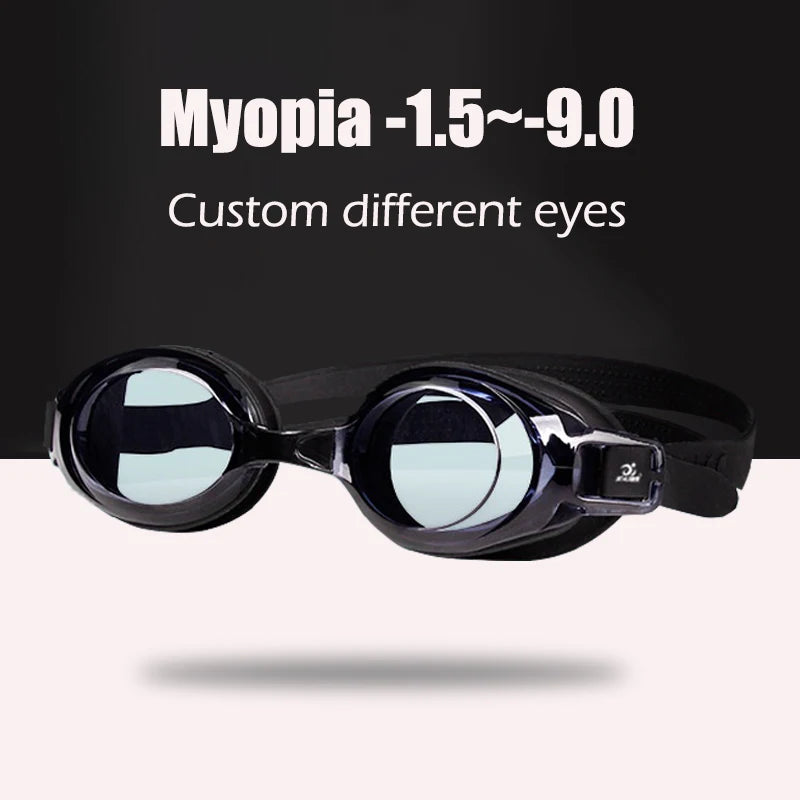 diopter swim goggles 0 To -9.0 Adult Myopia Swim Eyewear Silicone Waterproof Anti Fog Diopter Swimming Goggles Custom Different Left Right Eye Degree – InterCyprus Trading Ltd