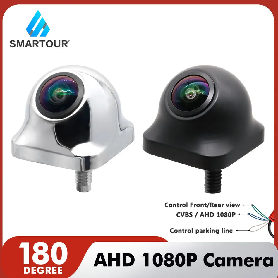 Smartour  AHD 1920x1080P 180 Degree Car Parking Camera Fisheye Starlight Night Vision Vehicle Front View Camera Rear View Camera