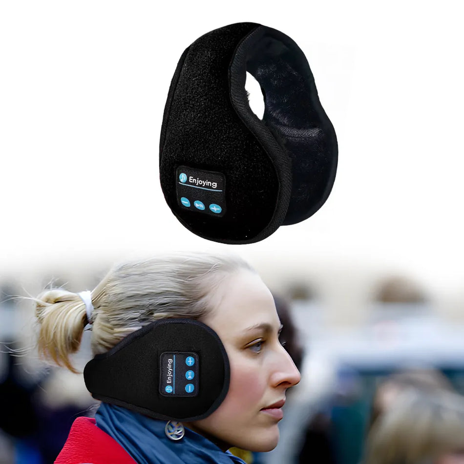 SYPVRY Mini Bluetooth Ear Muffs for Winter Women Men Kids Girls, Ear Warmers Wireless EarMuffs Headphones, Built-in HD Speakers
