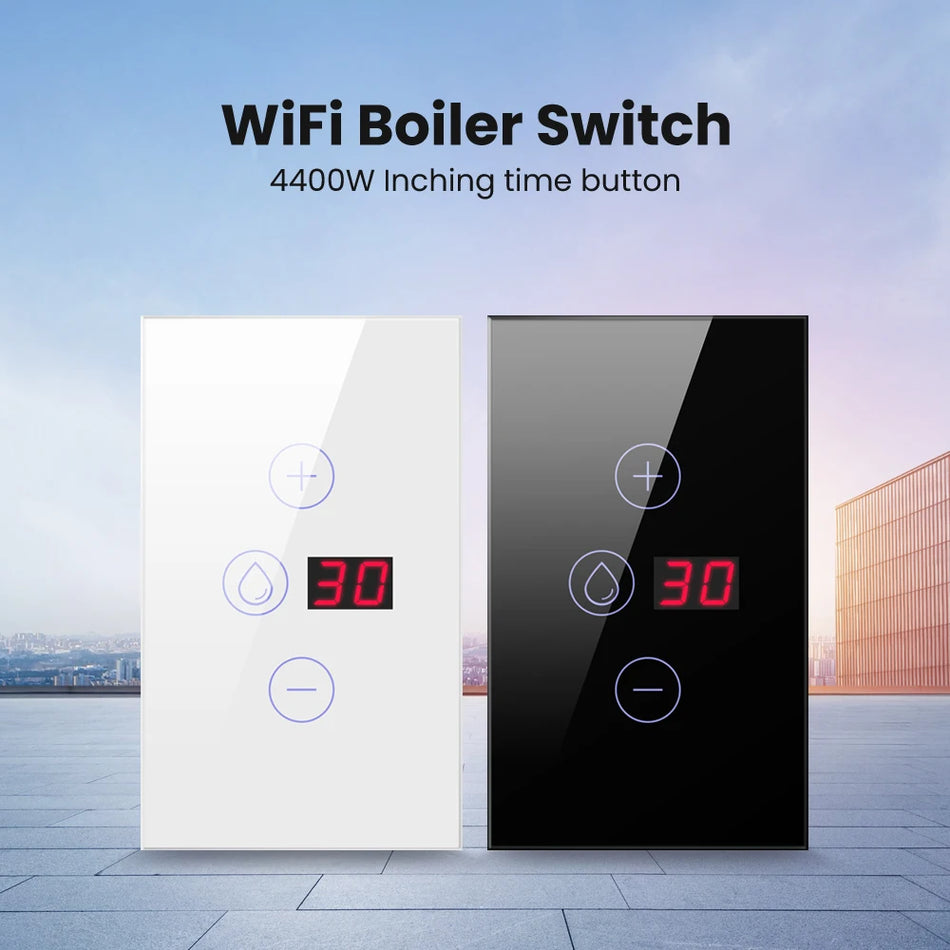 AVATTO Israel Boiler Switch,EU/US Standard Tuya Smart Water Heater Switch,Smart Life App Control,Work for Alexa Google home