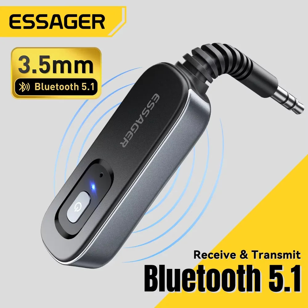 Adattatore Bluetooth Audio Trasmettitore E Ricevitore Bluetooth 5.0 Per TV, Auto, Casa - Con Ingressi AUX E USB USB GPS - Foto 7