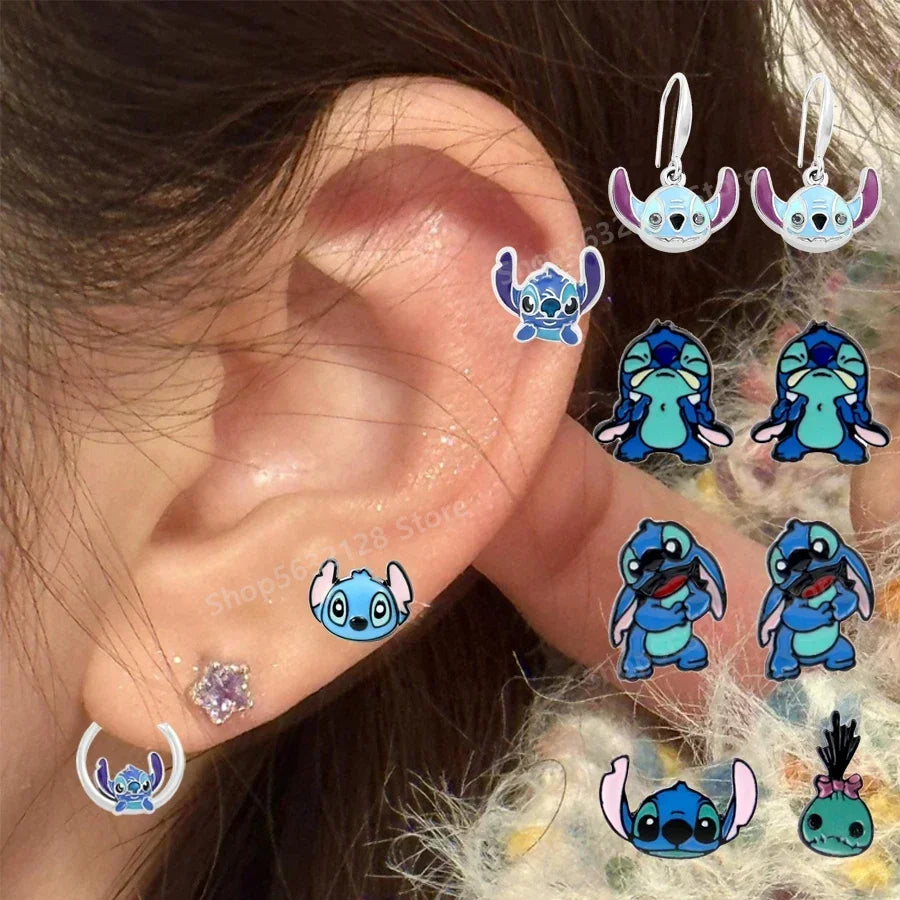 Stylish Stitch Disney Ear Pendants - Ideal for Female Anime Fans - Cyprus