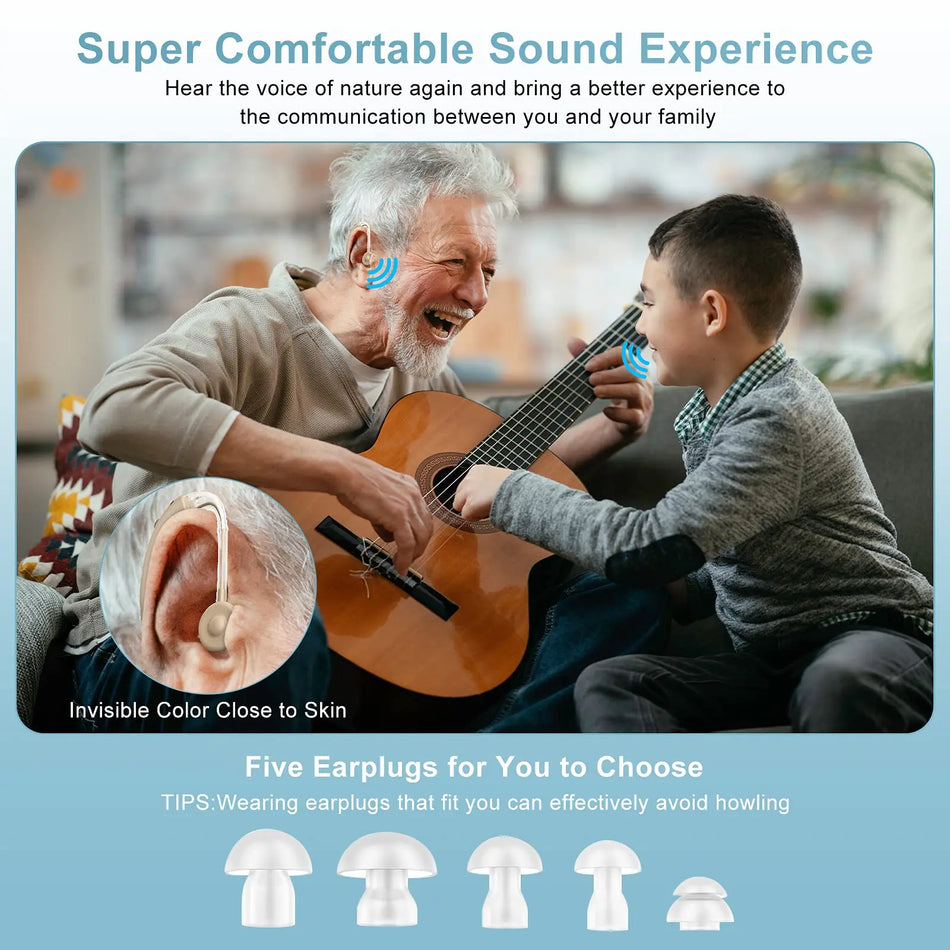 Laifa G25 Hearing Aids for Seniors Invisible Rechargeable Sound Amplifier with Noise Cancelling for Adults Hearing Loss Digital