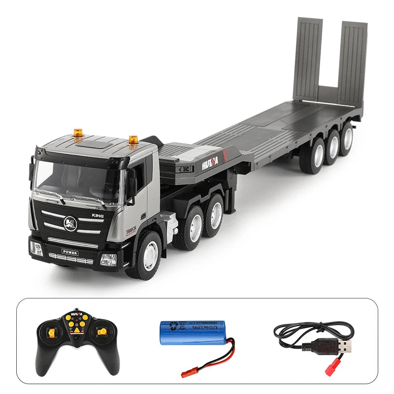 HuiNa Remolque De Plataforma RC 2.4G 9CH 1:24 – Control Preciso Para Transporte De Carga En Miniatura