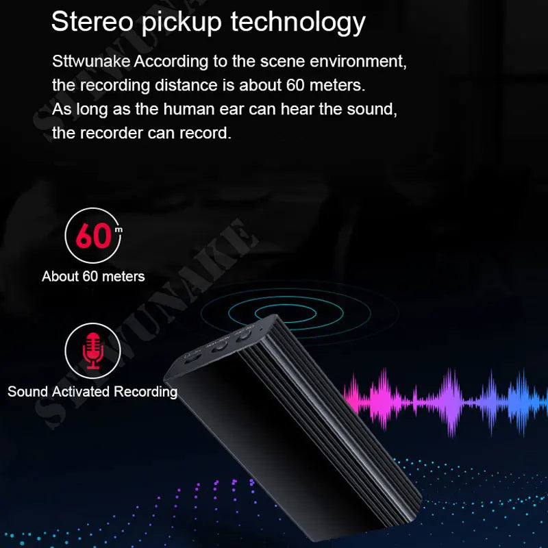 32GB Mini Voice Activated Recorder - Magnetic Spy Audio Dictaphone With Long Standby - 950hrs Recording