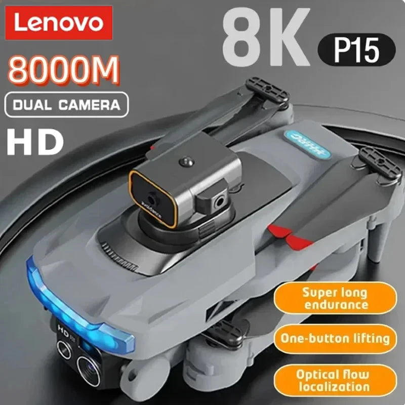 Lenovo P15 Mini Drone 4k Profesional 8K HD Camera Obstacle Avoidance Aerial Photography Brushless Foldable Quadcopter Gifts Toys