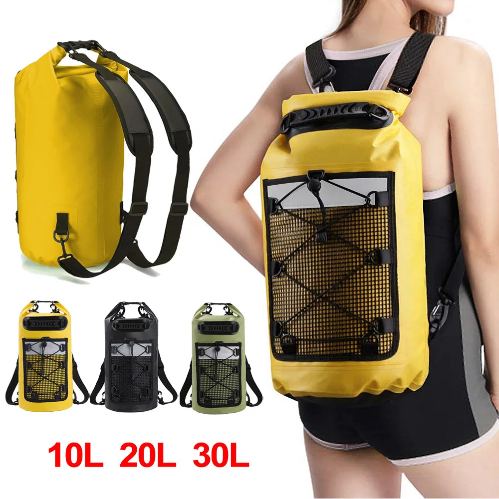 Mochila de bolsa seca de PVC para natación para mujeres y hombres