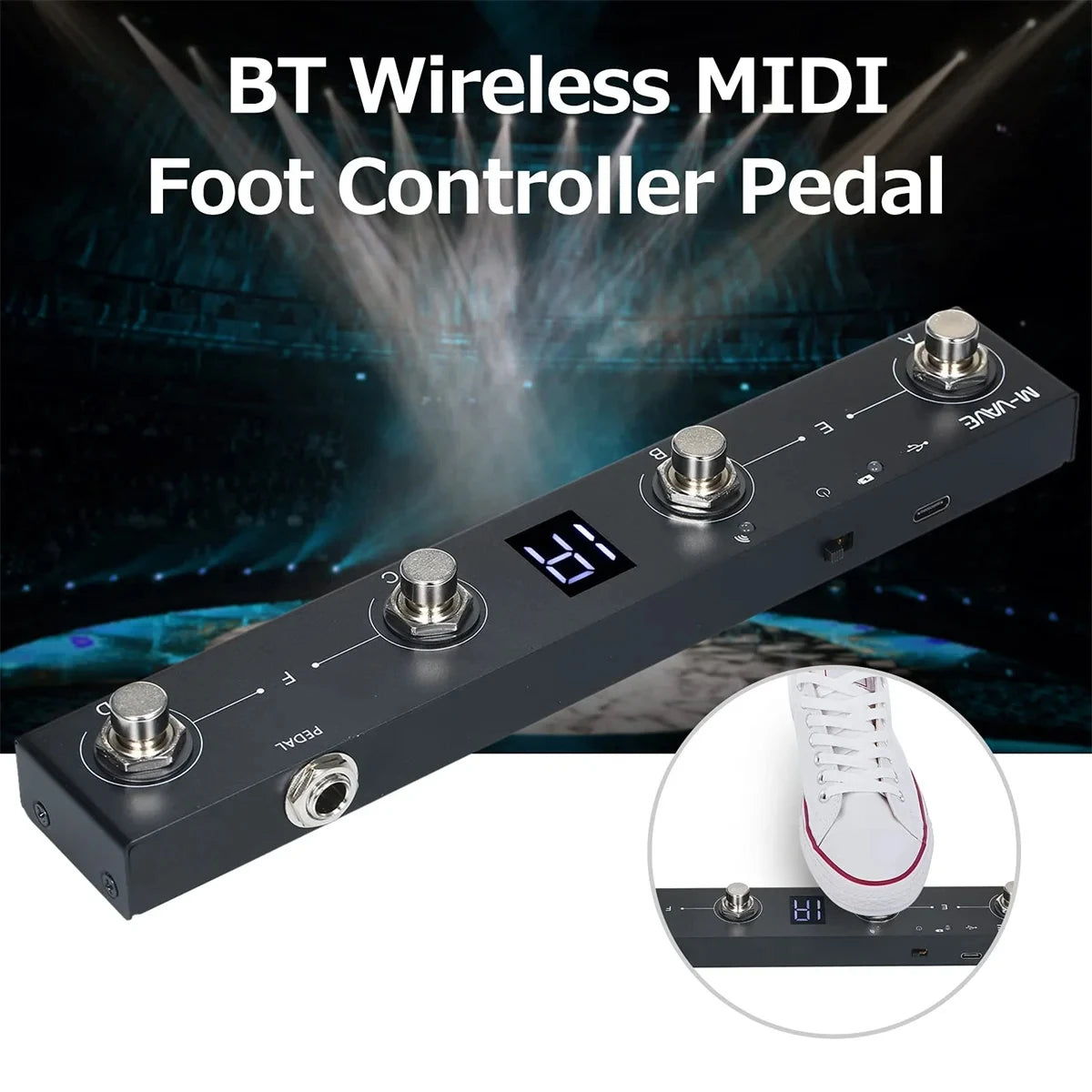 chocolate midi pedal M-VAVE Chocolate BT Wireless MIDI Controller Rechargeable 4 Buttons Portable MIDI Foot Controller Pedal APP Control – InterCyprus Trading Ltd