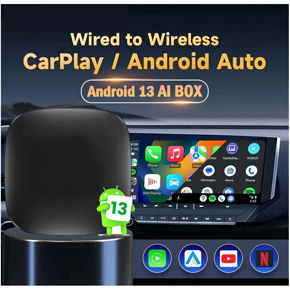 Android CarPlay AI Box Android 13 YouTube 4K HDR ProBox