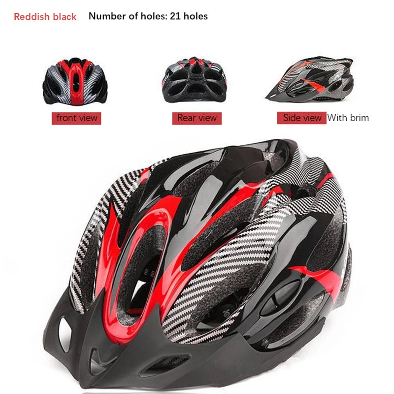1/3/5PCS Outdoor Sports Cycling Split Helmet Mountain Bike Racing Carbon Fiber Riding Safety Helmet with Adjustment Knob