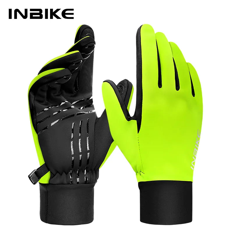 INBIKE Winter Cycling Gloves for Men Women Warm Fleece Biking Glove for Riding Bicycle Gloves Waterproof Touchscreen Accessories