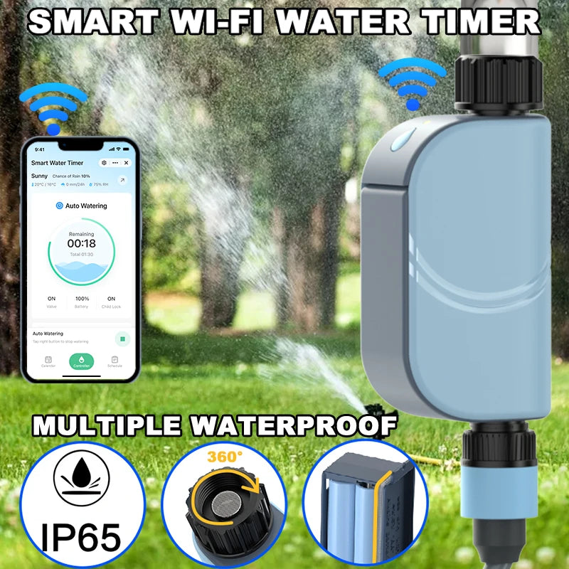 WIFI Tuya Garden Watering Timer Smart Sprinkler Drip Irrigation System ...