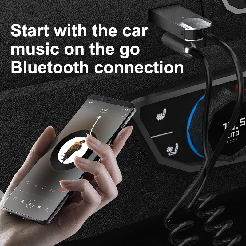 KEBIDU Wireless Bluetooth 5.1 Receiver Adapter Car Speaker 3.5mm Jack Aux Audio Music Dongle For Car Bluetooth Transmitter