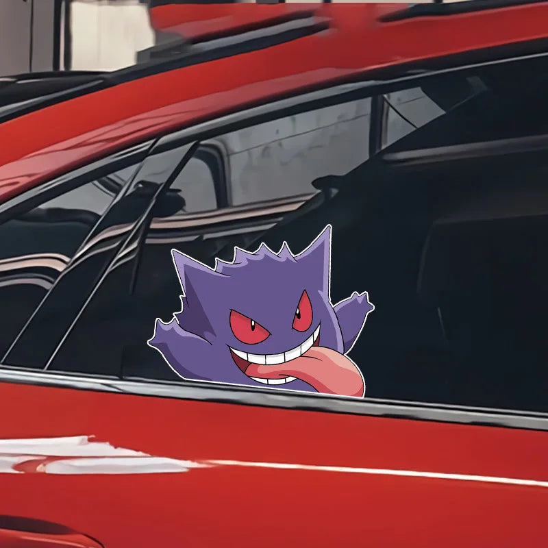 🟠 Pokemon Anime Decoration Car Stickers Pikachu Cartoon Cute Car Window Sticker DIY Creative Motorcycle Stickers Children Toy Gift