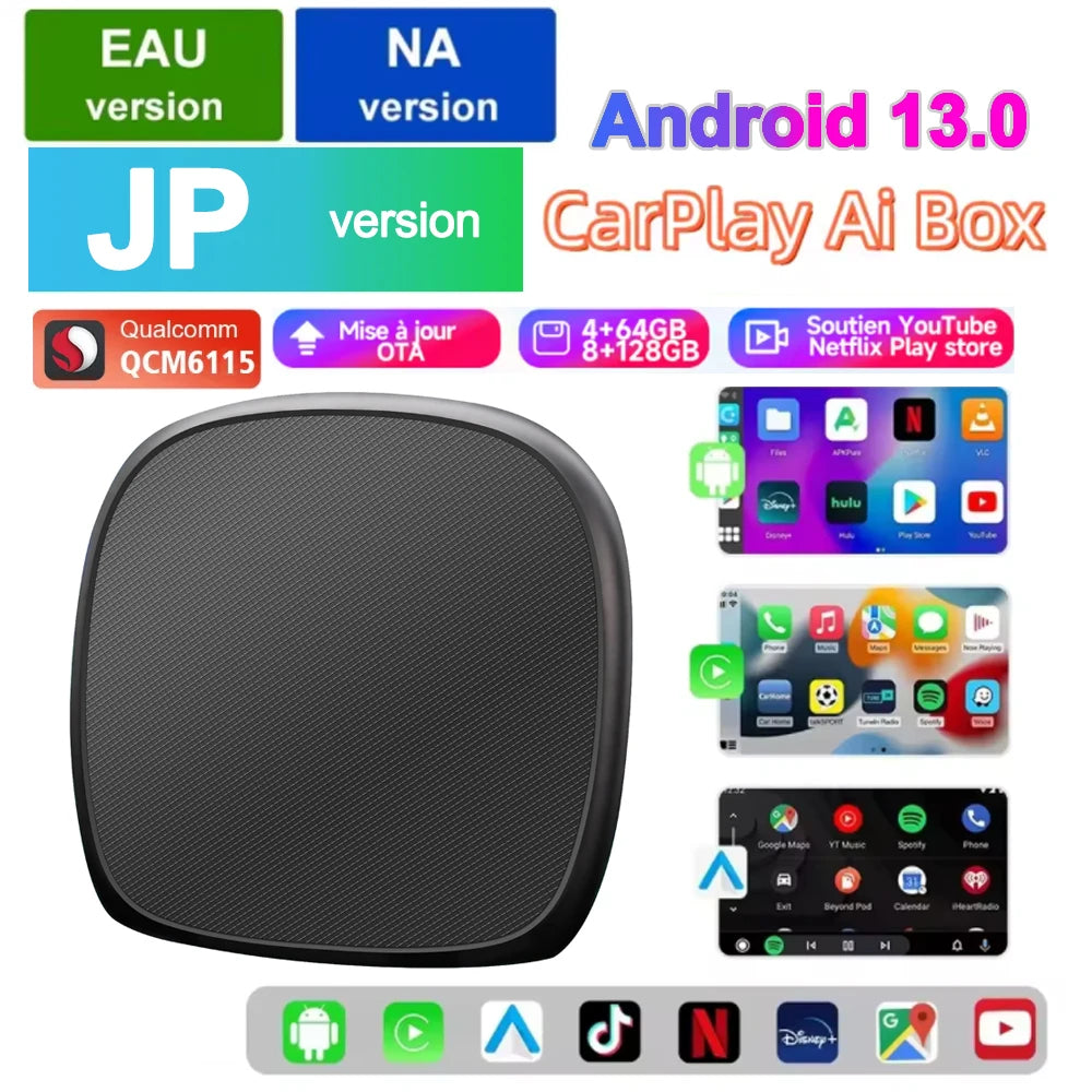 Android 13 CarPlay AI Box 4G LTE Wireless EzoneTronics