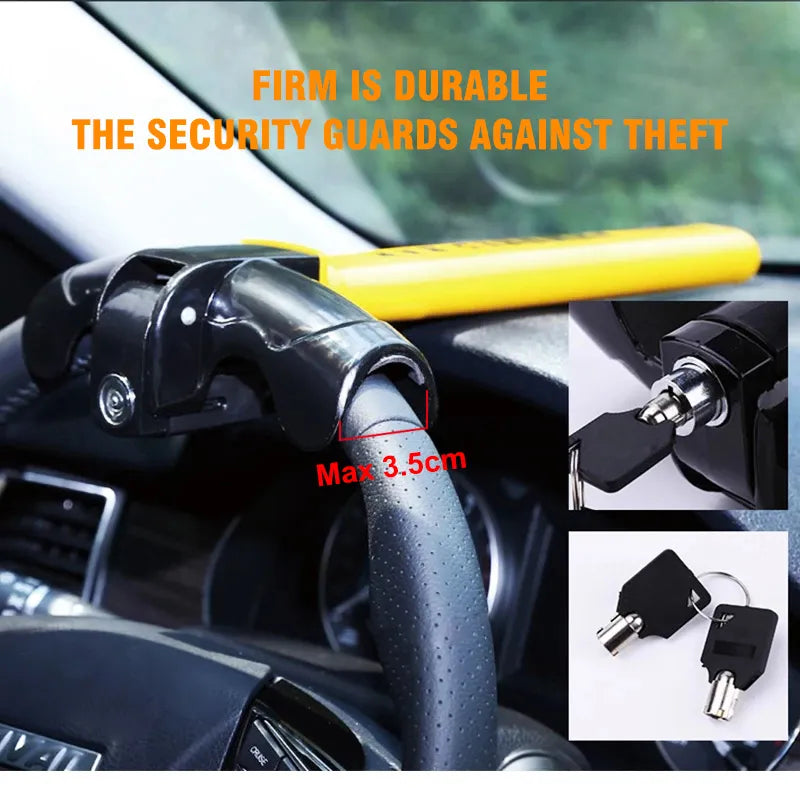 Universal Car Steering Wheel Lock Heavy Duty Anti-theft  Car/Van Security Rotary Steering Wheel Lock Enhance Automobile Security