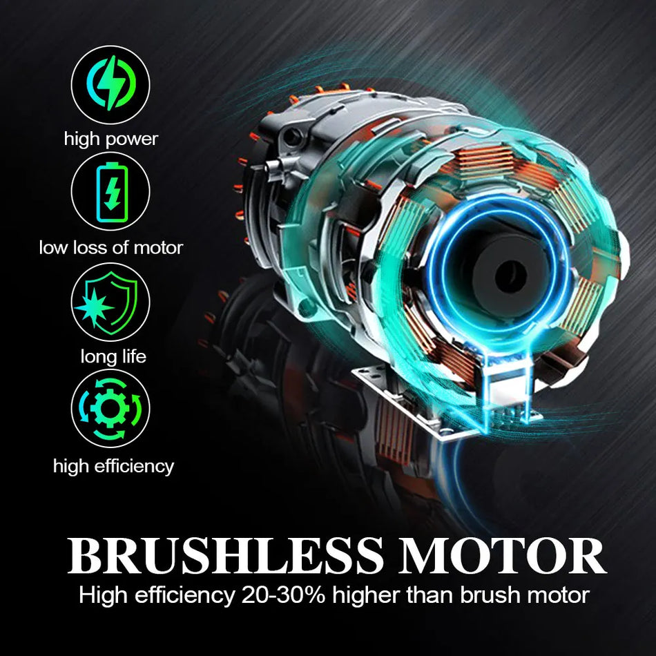 🟠 8 Inch Brushless Chain Saw Handheld Pruning Chainsaw Without Battery Woodworking Electric Saw Power Tool For Makita 18V Battery