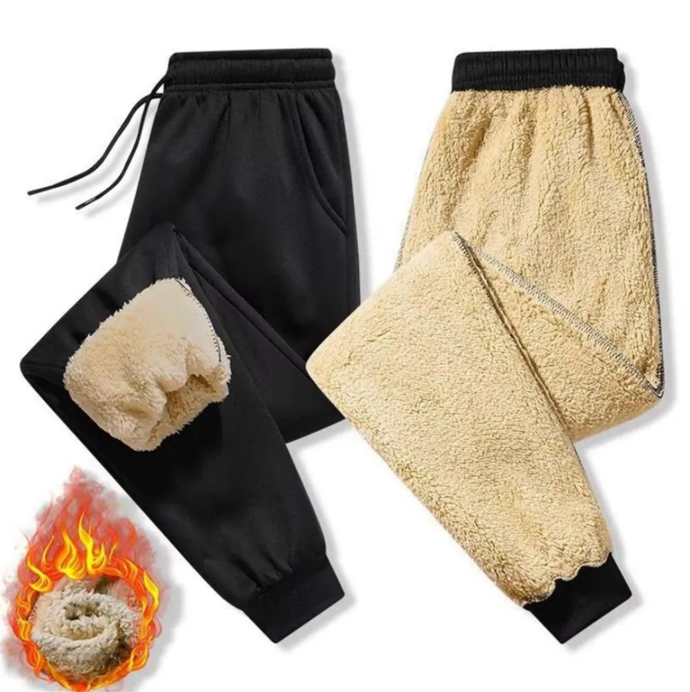 Heren fleece sweatpants casual broek winter warm actieve thermische